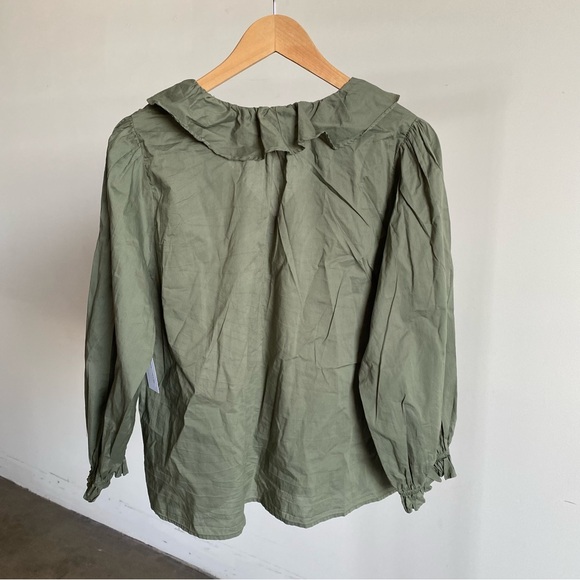 $207 New Green Velvet by Graham & Spencer “Cinthia” Cotton Blouse Sz Small - Picture 11 of 13